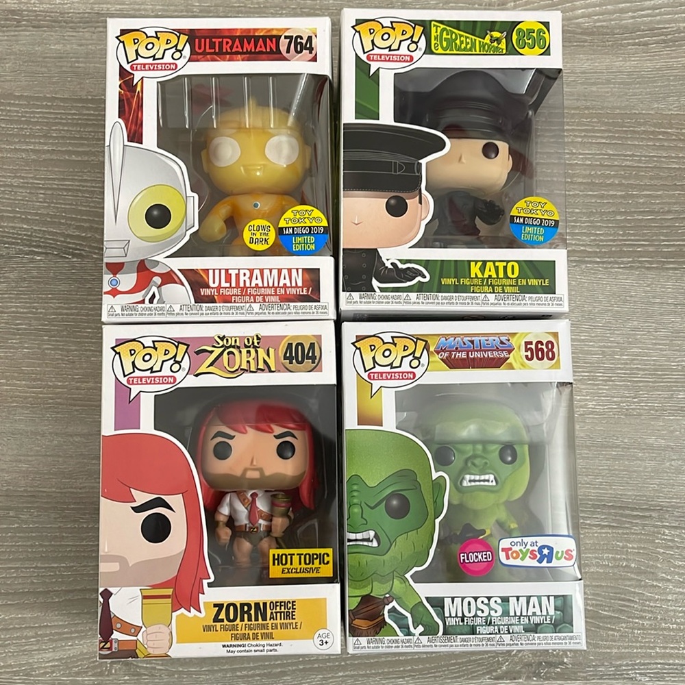 4 funko pops